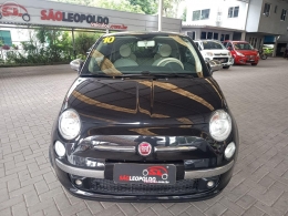 FIAT - 500 1.4 LOUNGE 16V 2P MANUAL - 2009/2010 - PRETA - R$ 43.900,00